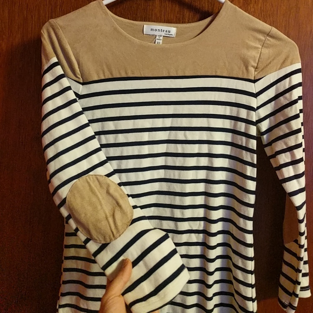 3/4 sleeved dress with elbow patches